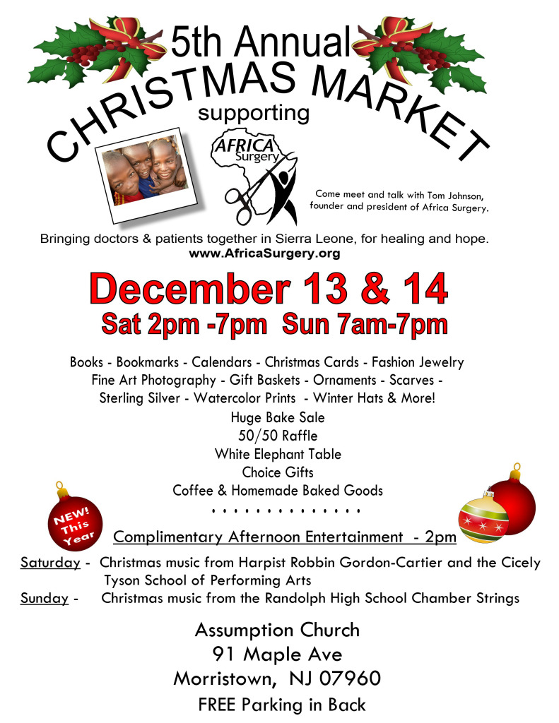 5th Annual Christmas Market at Assumption Church in Morristown, NJ ...